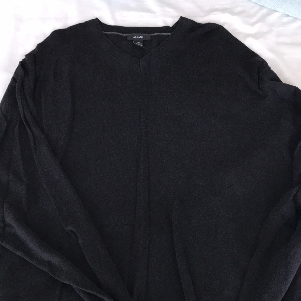 Black V neck sweater